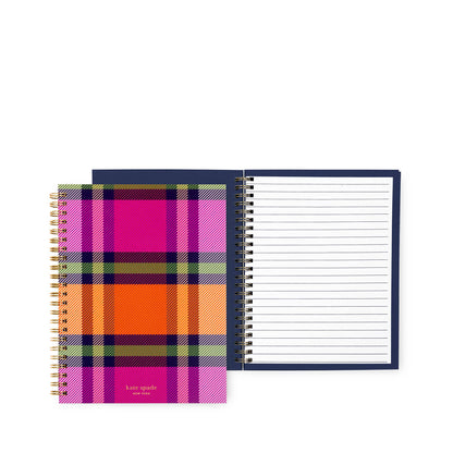 Kate Spade Small Spiral Notebook, Grand Plaid Duo