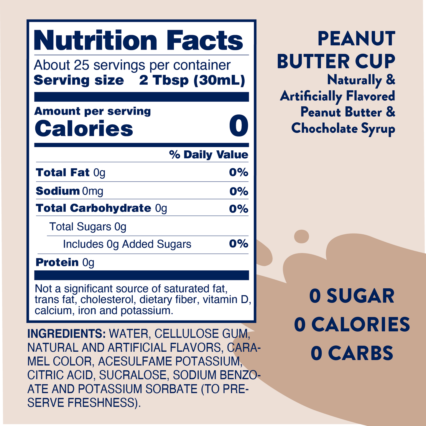 Skinny Peanut Butter Cup Syrup