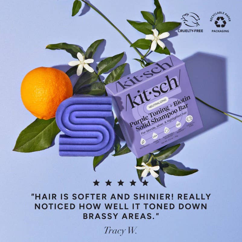 Purple Toning Shampoo Bar for Color Treated & Grey Hair