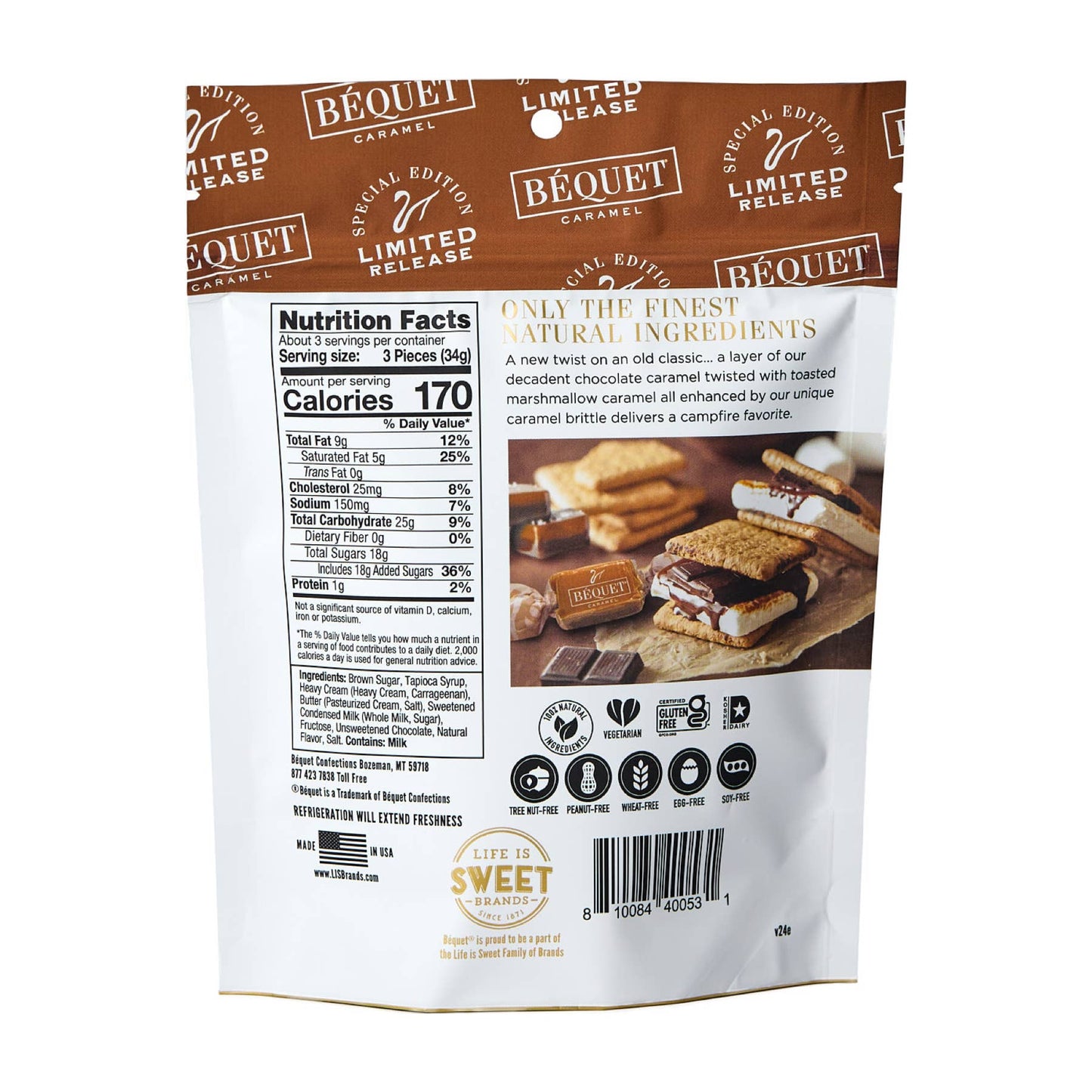 Béquet Campfire S'mores Caramel 3.6 oz Pouch