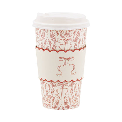 Christmas Red Bow To Go Cups