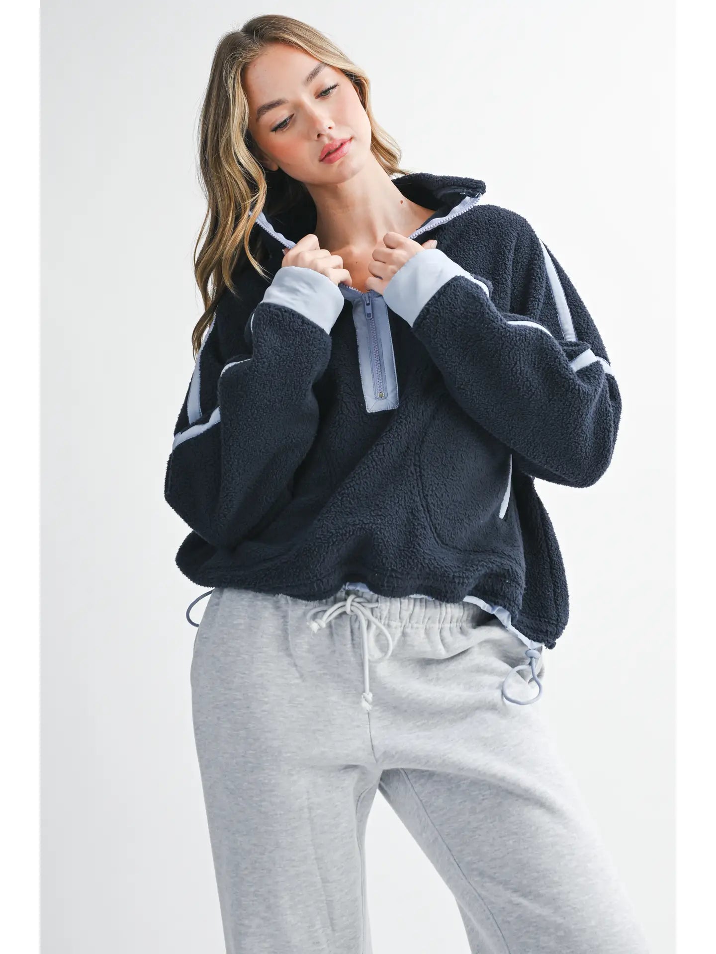 Hot Shot Contrast Trim Fleece Half-Zip