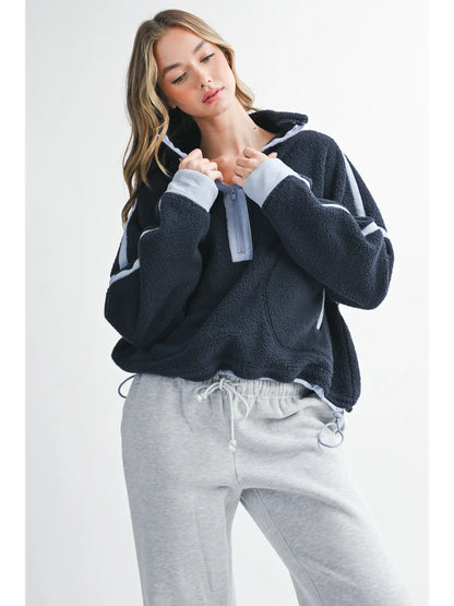 Hot Shot Contrast Trim Fleece Half-Zip