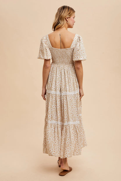 Laney Floral Smocked Maxi Dress
