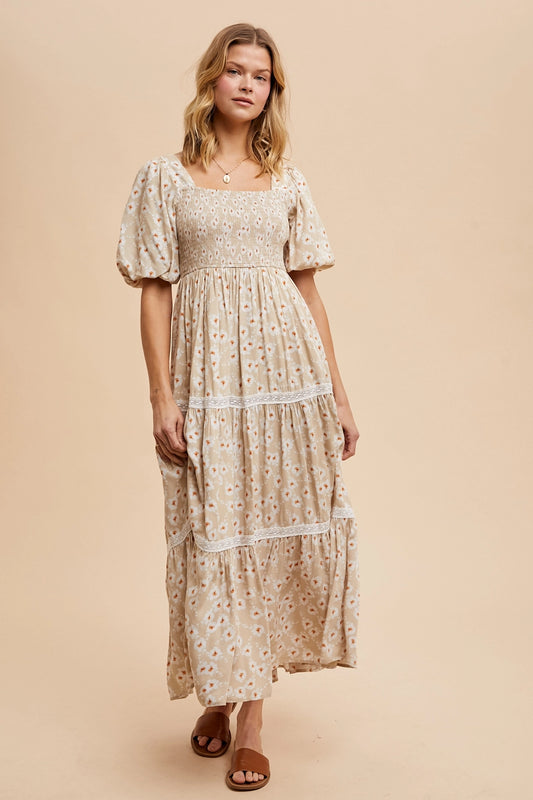 Laney Floral Smocked Maxi Dress
