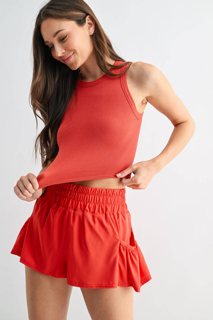 FlexForm Seamless Muscle Tank-Ruby