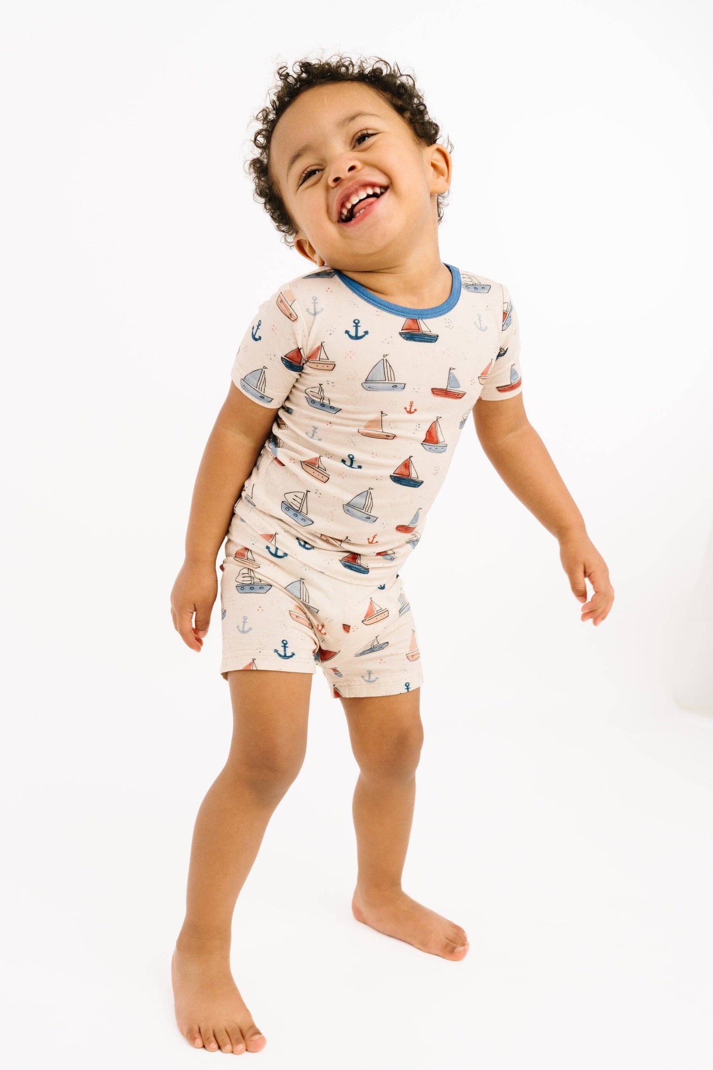 Nautical Sail Bamboo Shorts Set