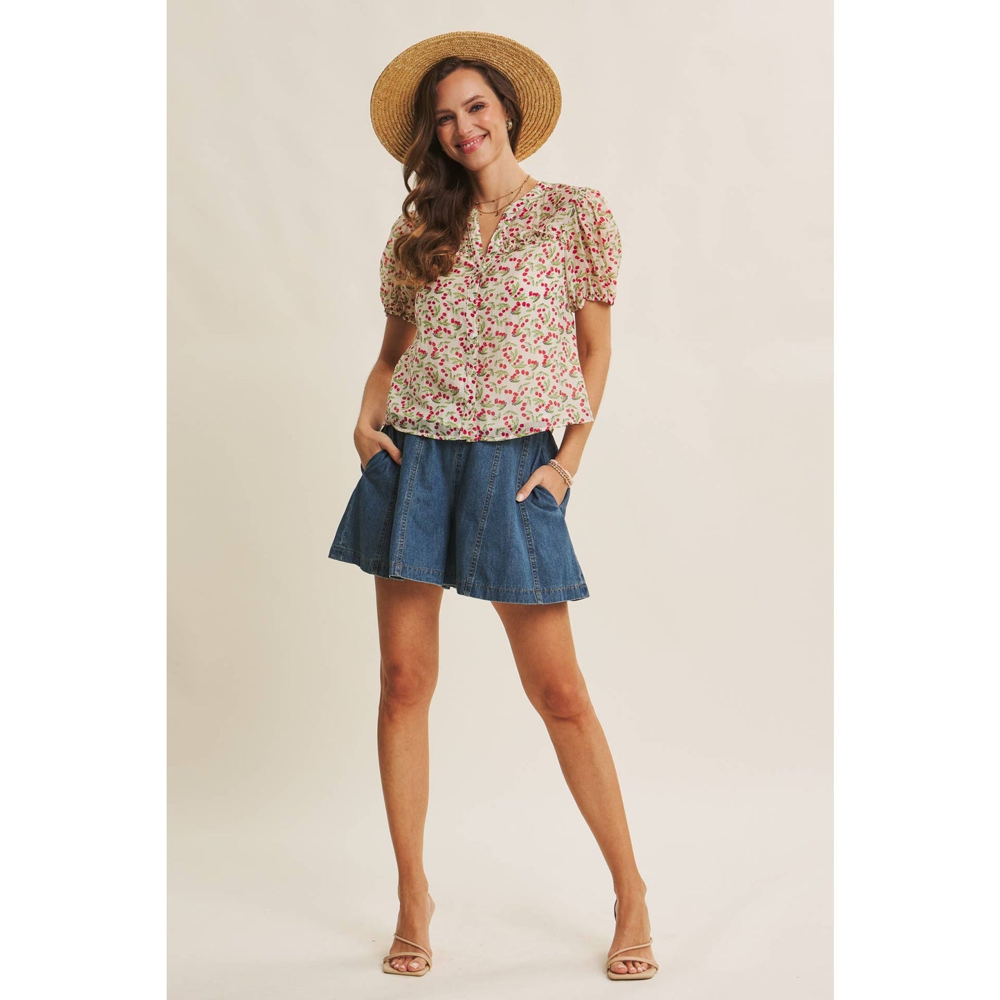 Summer Denim Flared Shorts