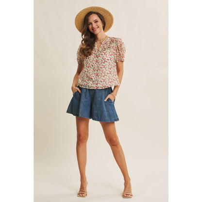 Summer Denim Flared Shorts