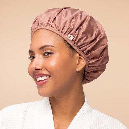 Kitsch Shower Cap 2pc Set - Terracotta & Brown