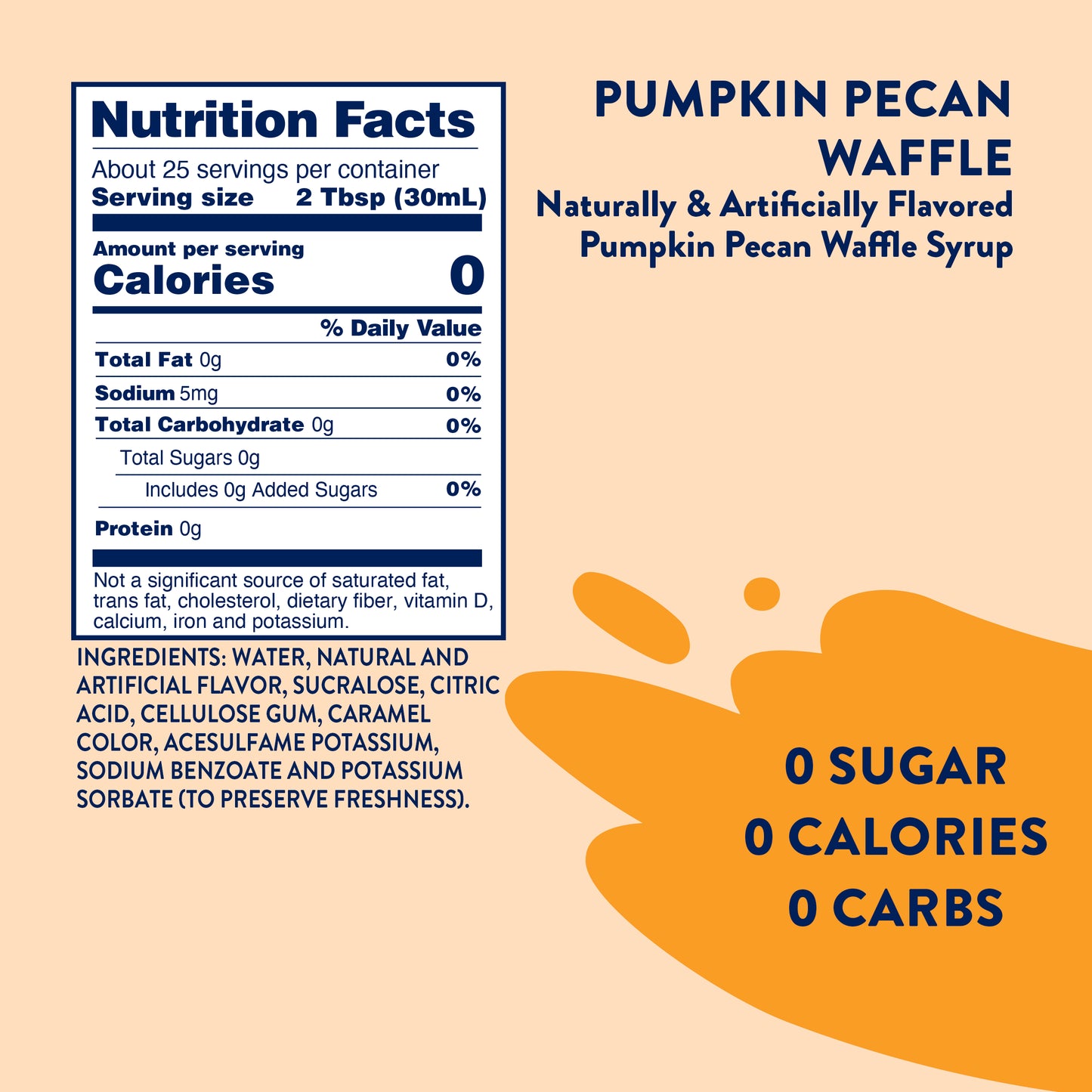 Skinny Pumpkin Pecan Waffle Syrup