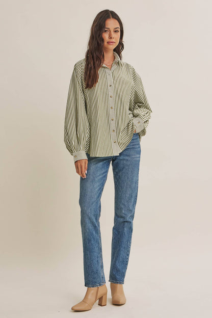 French Cafe Button Down