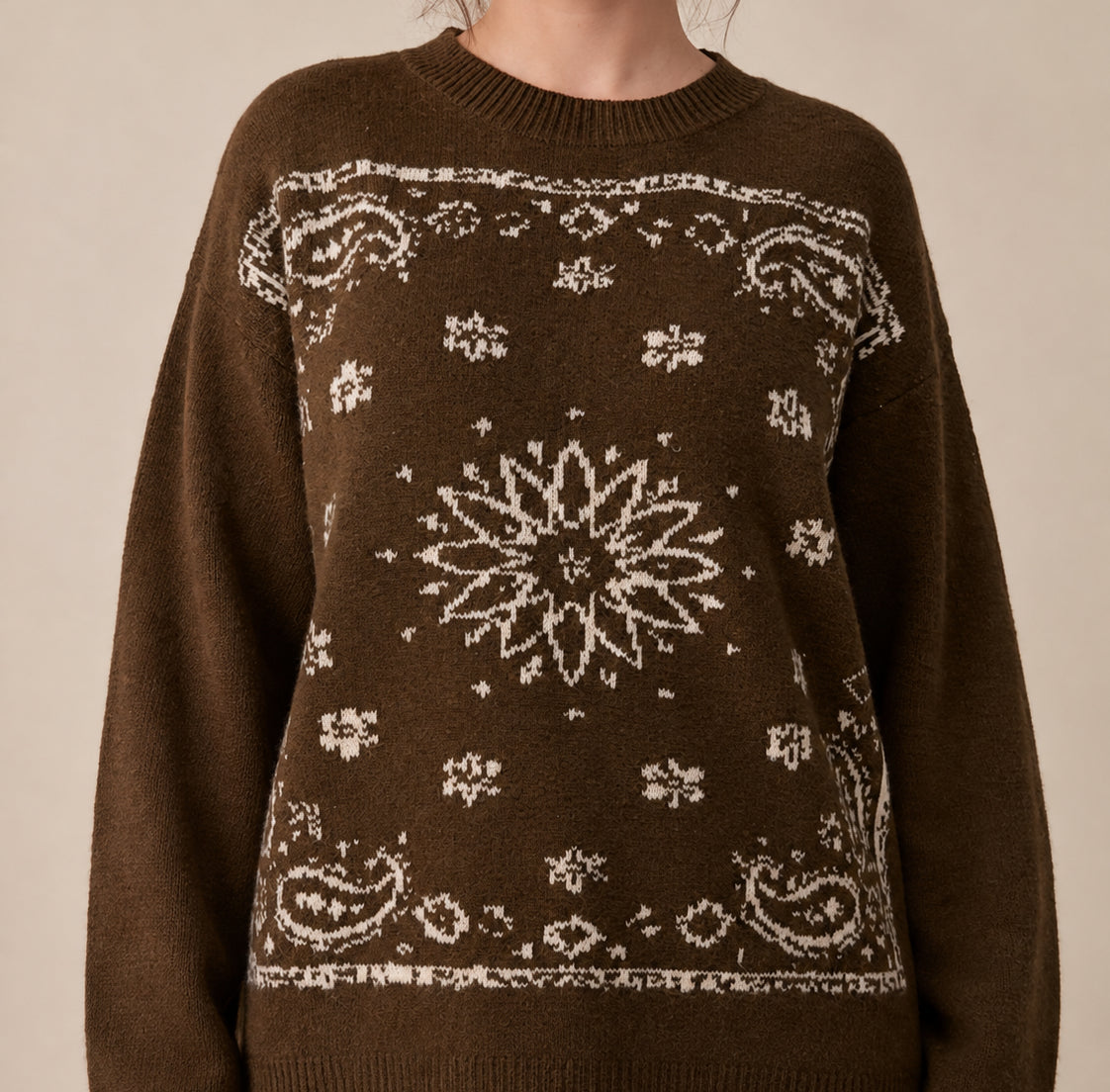 Jesse Western Bandana Crewneck Sweater