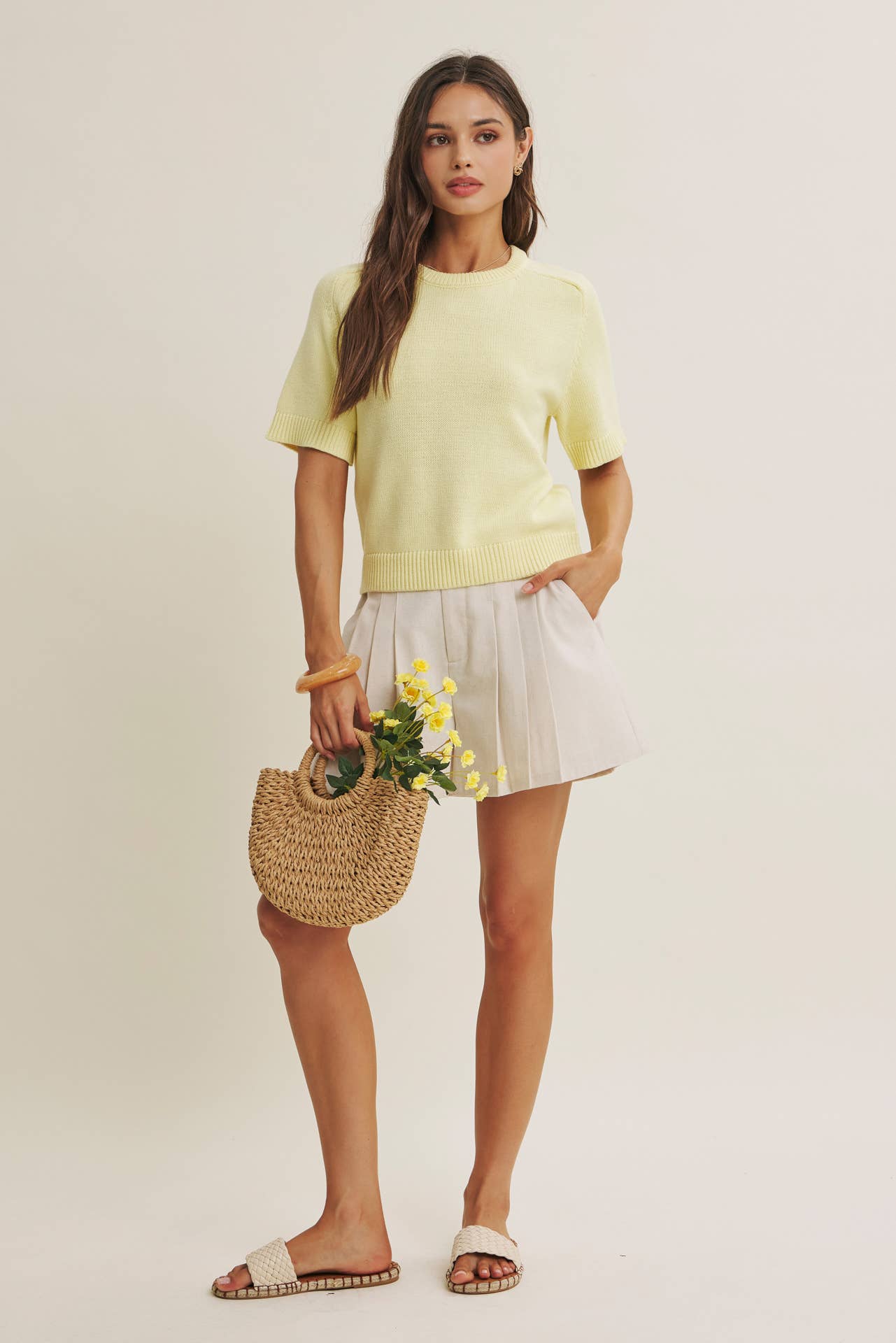 Reagan Sweater Top- White