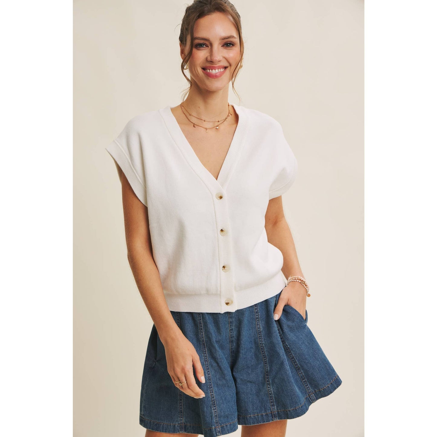 Summer Denim Flared Shorts