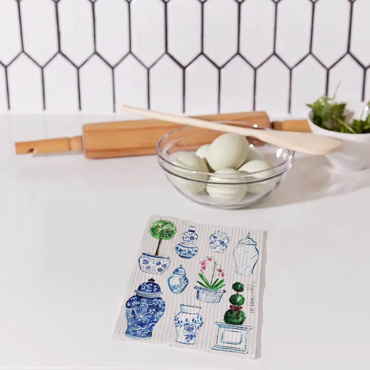 Chinoiserie Mix Swedish Dishcloth