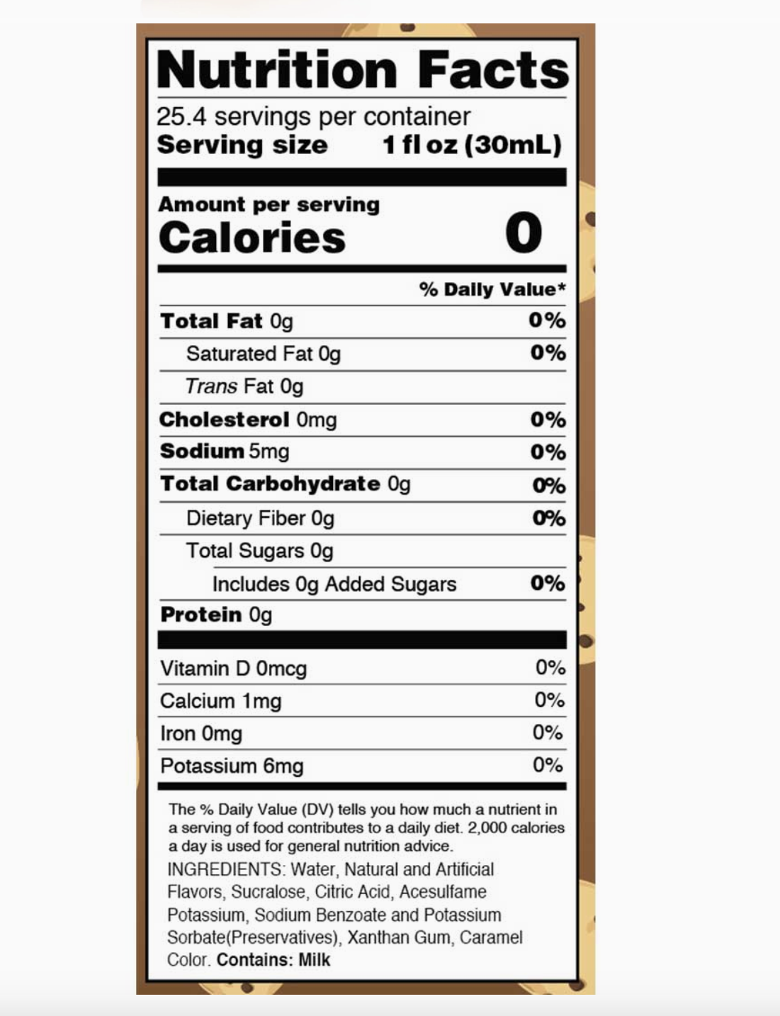 Skinny Cookie Dough Syrup