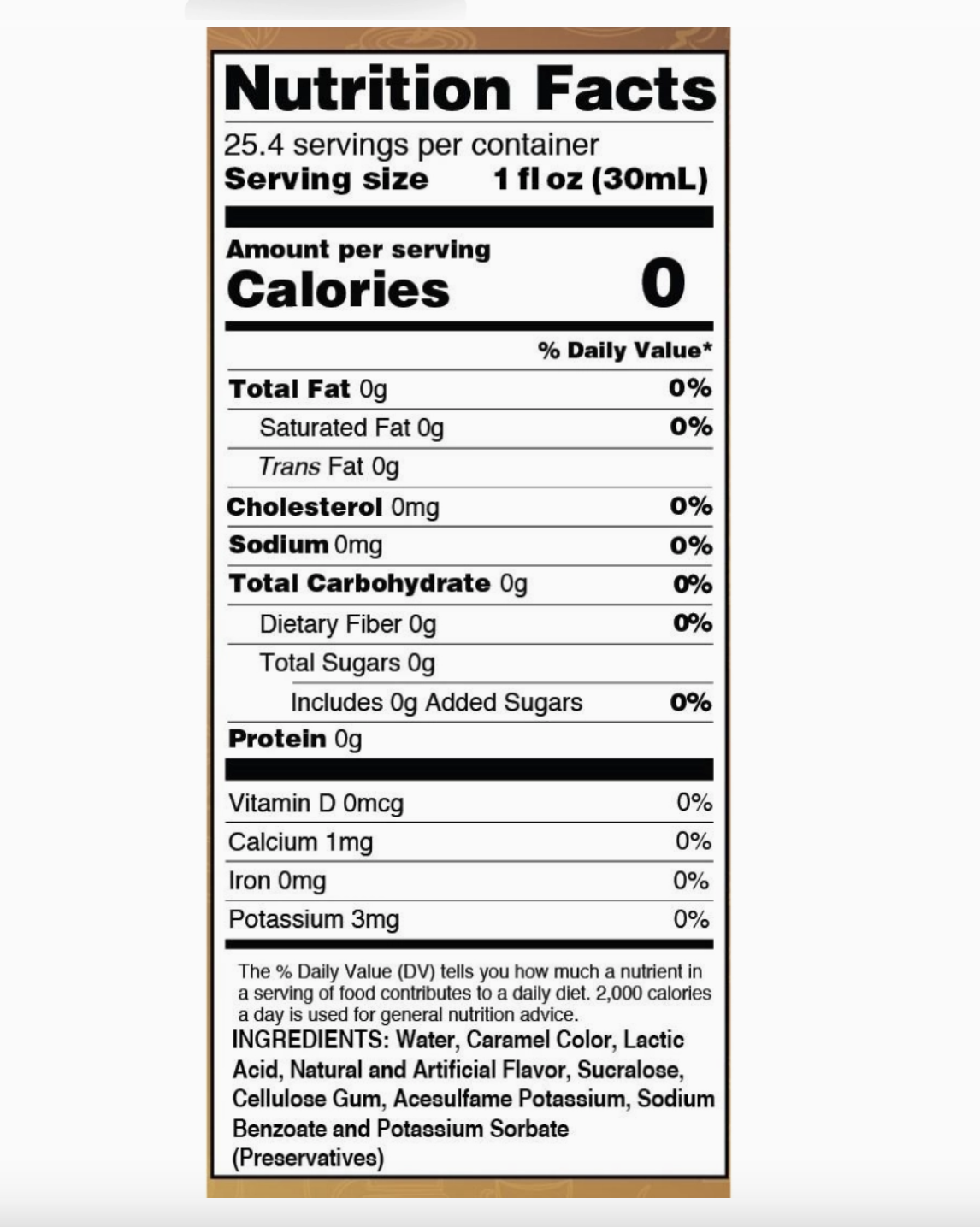 Skinny Mocha Syrup