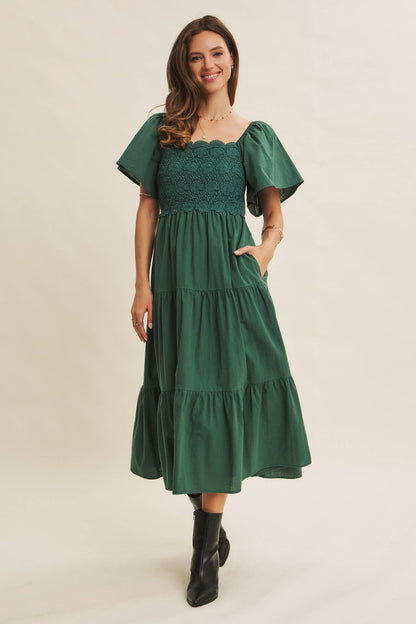 Essence Of Summer Crochet Midi Dress