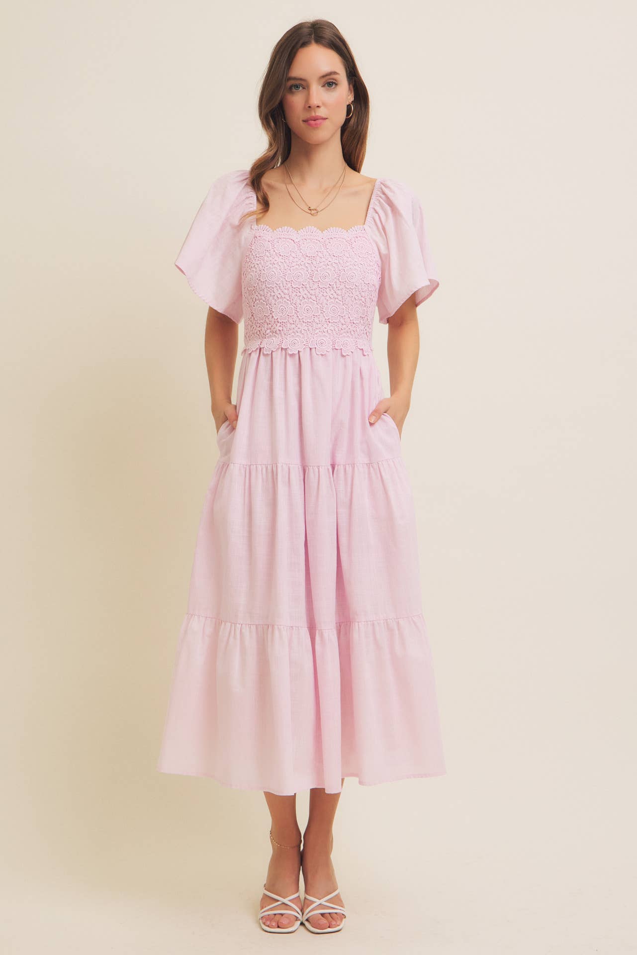 Essence Of Summer Crochet Midi Dress