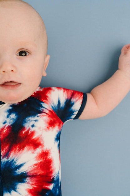 Firecracker Tie Dye Bamboo Short Romper