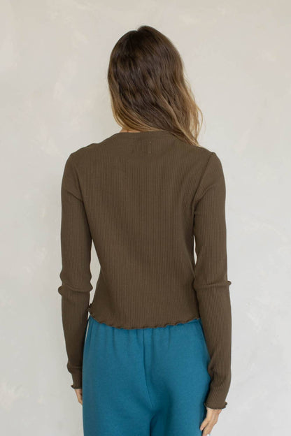 Pen Long Sleeve Top- Ivory