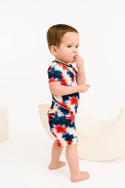 Firecracker Tie Dye Bamboo Shorts Set