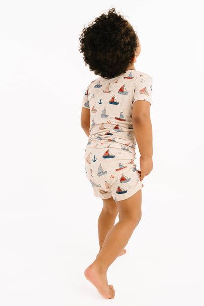 Nautical Sail Bamboo Shorts Set