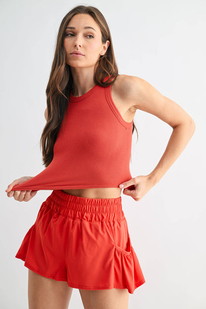 FlexForm Seamless Muscle Tank-Ruby