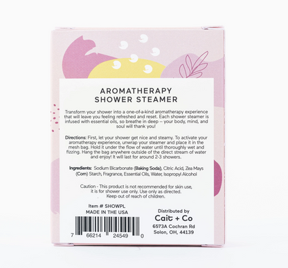 Luxe Peppermint + Lemon Shower Steamer Fizzy