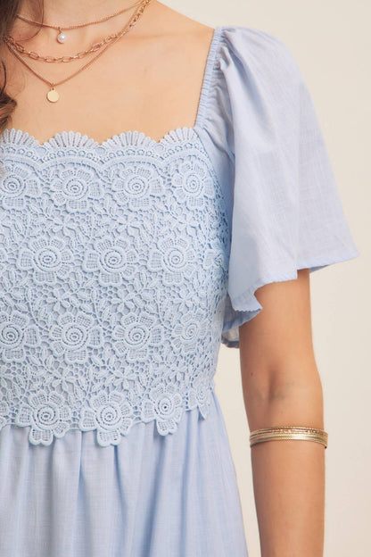 Essence Of Summer Crochet Midi Dress