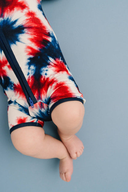Firecracker Tie Dye Bamboo Short Romper