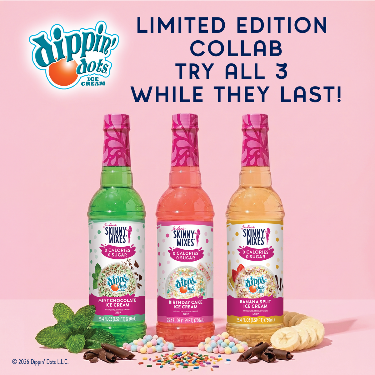 Skinny Dippin' Dots® Birthday Cake Ice Cream Syrup