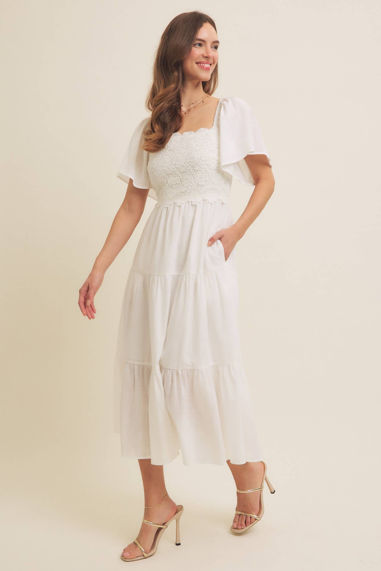 Essence Of Summer Crochet Midi Dress