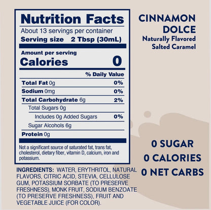 Skinny Naturally Sweetened Cinnamon Dolce Syrup