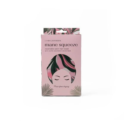 Lemon Lavender Mane Squeeze Reversible Satin Hair Towel