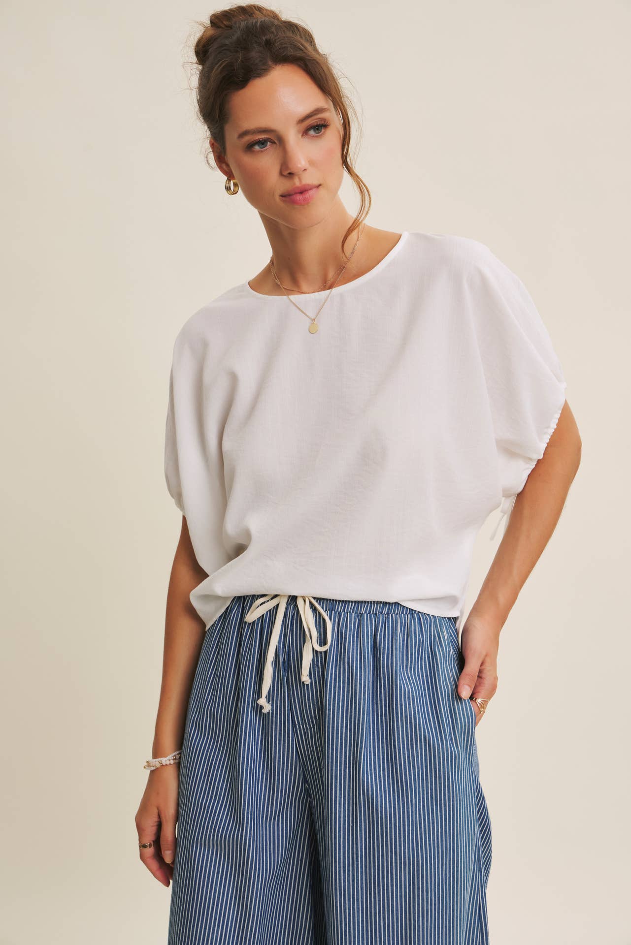 VIibrant Crinked Blouse-Kelly Green