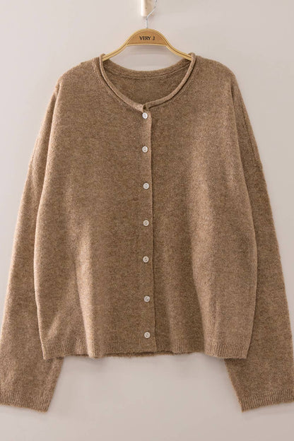 Sunday Stroll Cardigan- Mocha