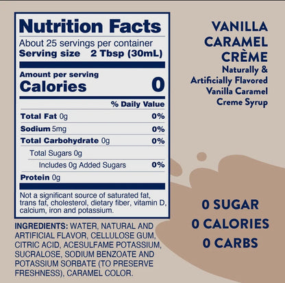 Skinny Vanilla Caramel Creme Syrup