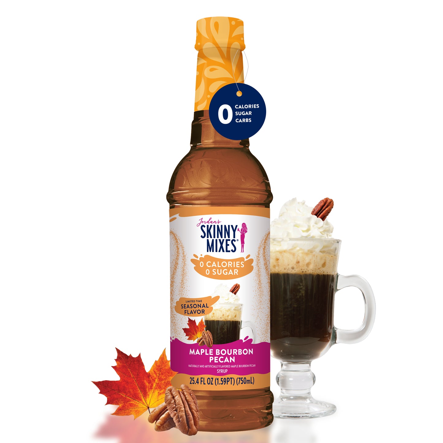 Skinny Maple Bourbon Pecan Syrup