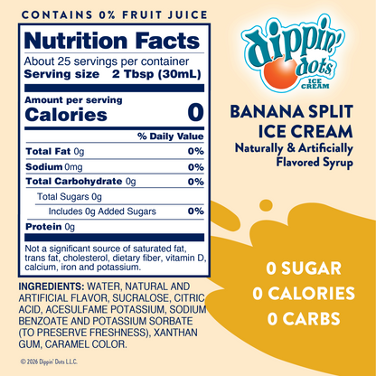 Skinny Dippin' Dots® Banana Split Ice Cream Syrup