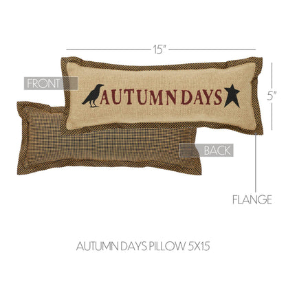 Raven Harvest Autumn Days Fall Throw Pillow 5x15