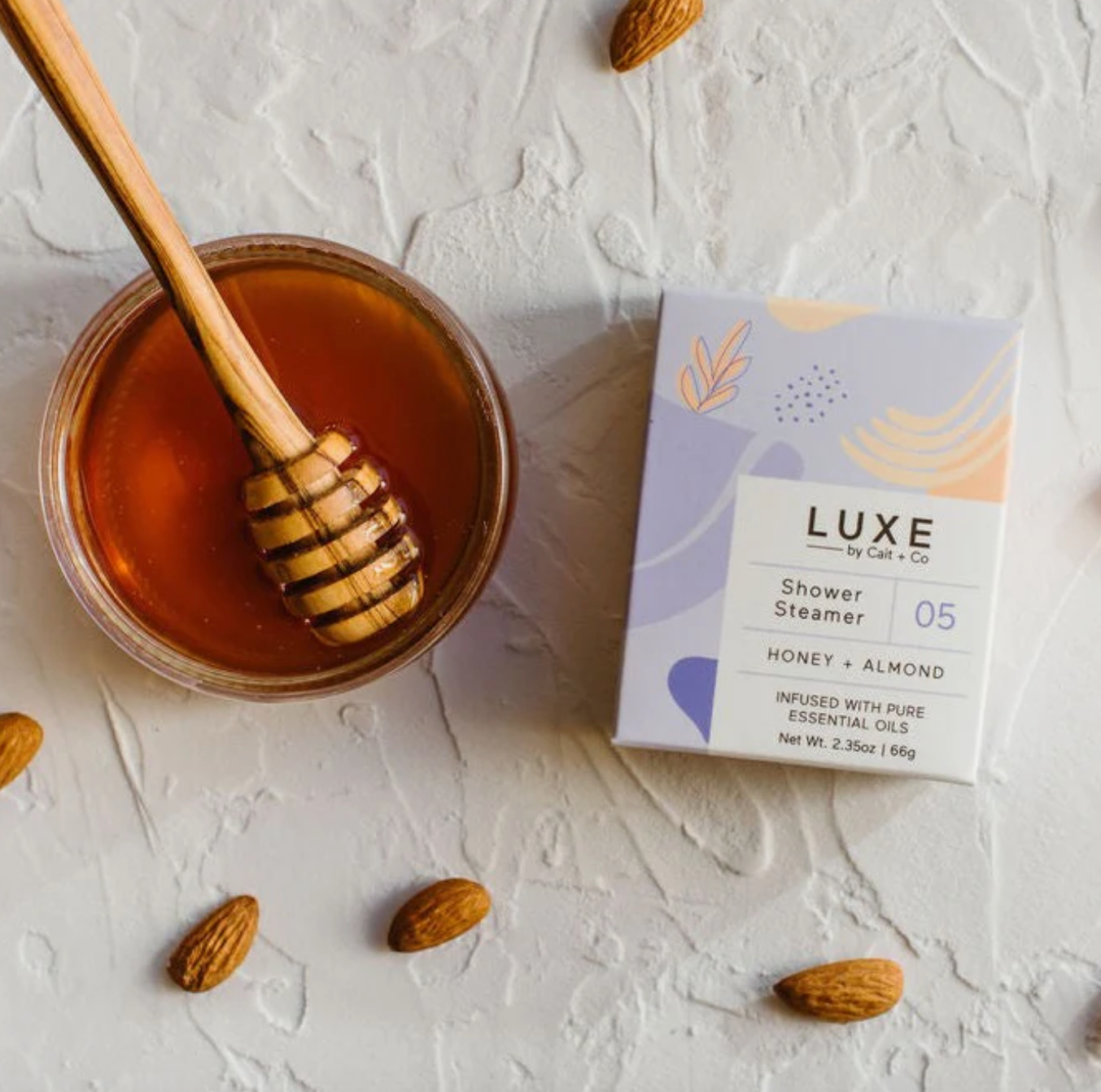 Luxe Honey + Almond Shower Steamer Fizzy Bomb