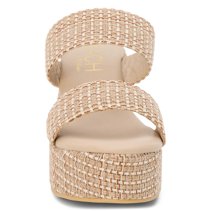 Matisse Ocean Ave Platform Sandal- Tan Multi