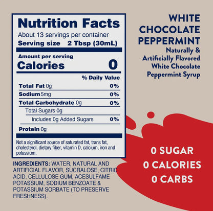 Skinny White Peppermint Mocha Syrup
