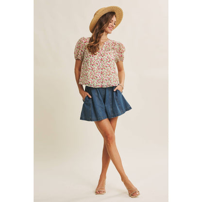 Summer Denim Flared Shorts