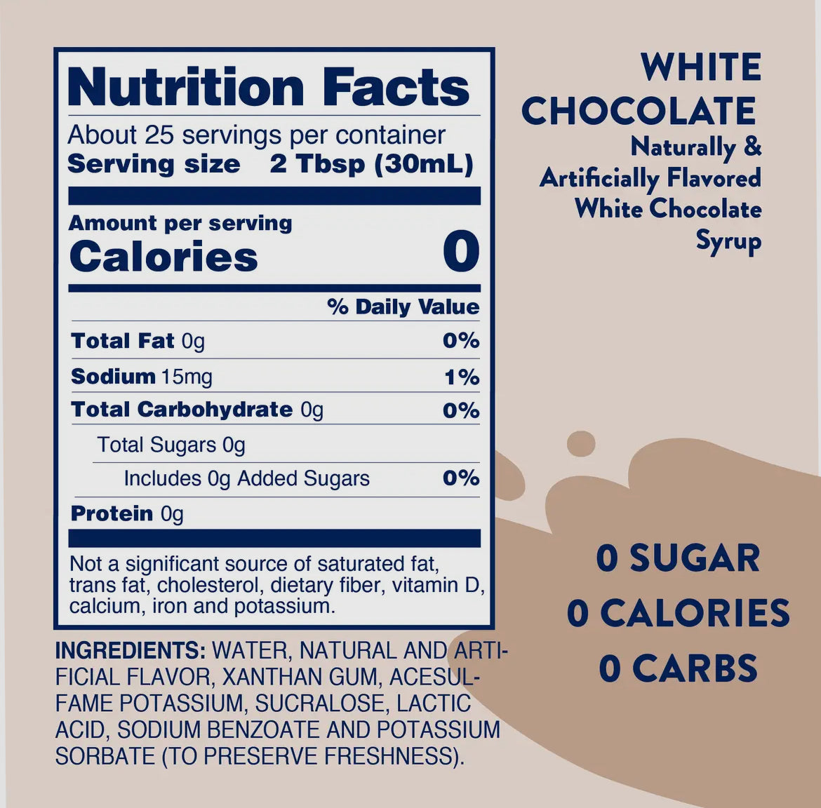 Skinny White Chocolate Syrup