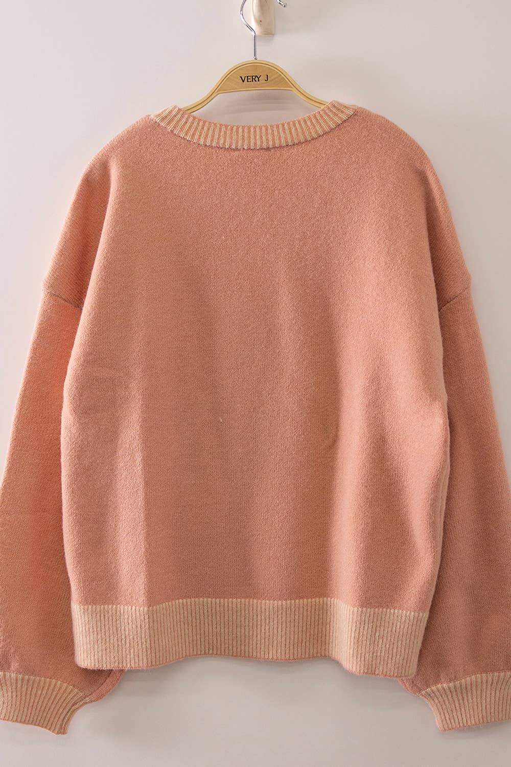Doodle Knit Sweater- Blush