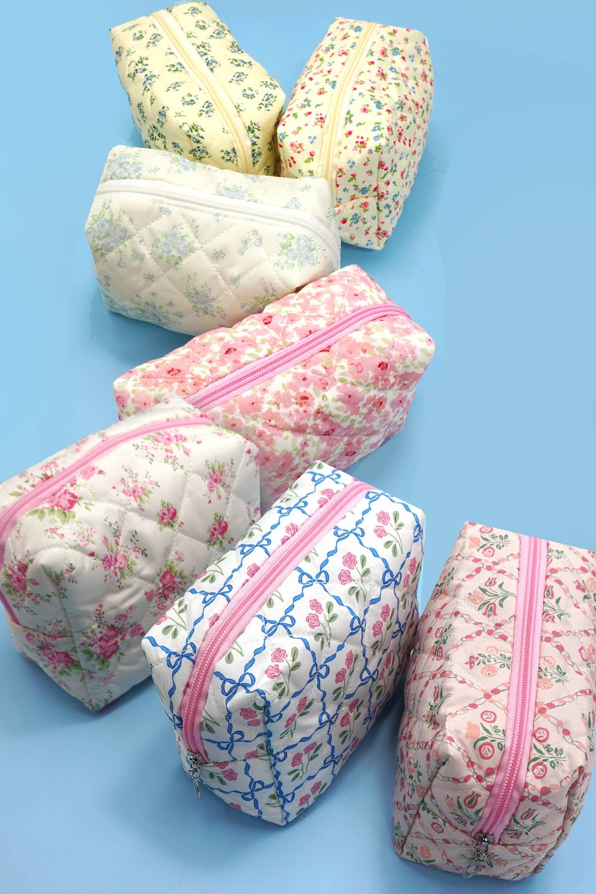 FLORAL TOILE PATTERN MAKEUP COSMETIC POUCH BAG | 40P562: G
