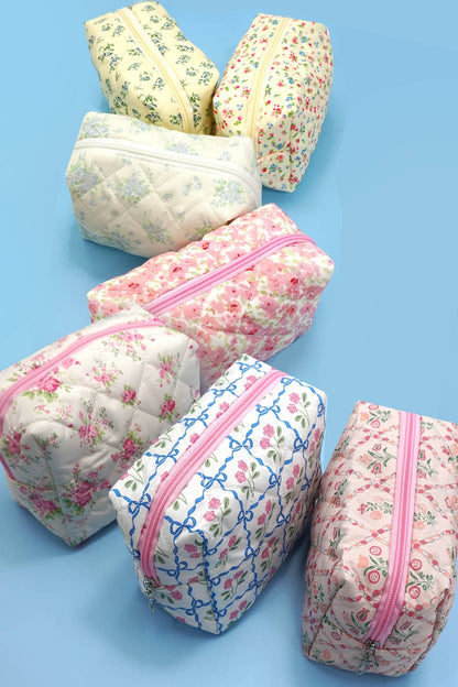 FLORAL TOILE PATTERN MAKEUP COSMETIC POUCH BAG | 40P562: G